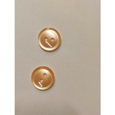 Knoflík košilový dvoudírkový 10 mm doprodej Barva: lososová – Zboží Dáma