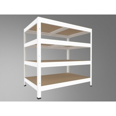 Biedrax Regál 50 x 60 x 120 cm bílý 4 police – Hledejceny.cz