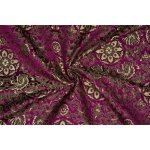 Brokát chryzantéma, černo-zlato-švestková – Sleviste.cz