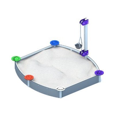 Playground System Antivandal pískoviště s kyblíkem na písek – Sleviste.cz