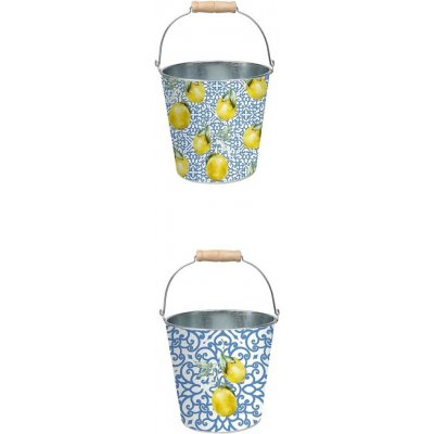 Boltze Dekorativní kovový kbelík s motivem citronů Capri M, pr. 15 x 16,5 cm – Hledejceny.cz