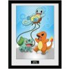 Plakát Zarámovaný plakát Kanto Starters (Pokémon)