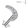 Piercing Šperky4U piercing do brady PUSH IN labreta titan TIT1378