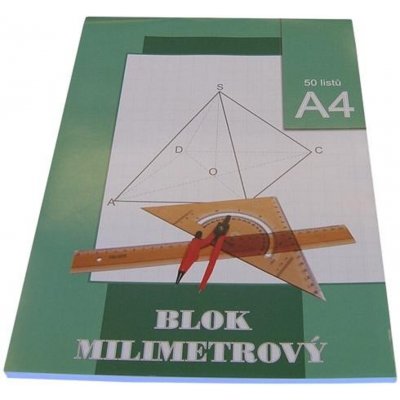 Stepa Papír milimetrový A4 50 listů blok – Hledejceny.cz
