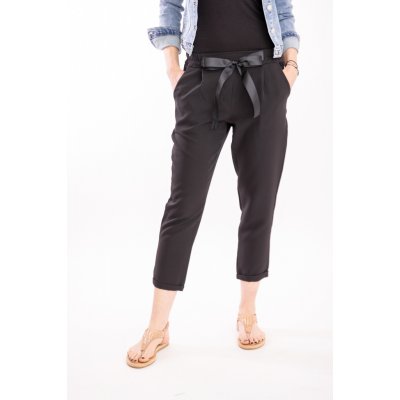 Italy fashion Dámské elegantní kalhoty ADINA Černá – Zboží Dáma