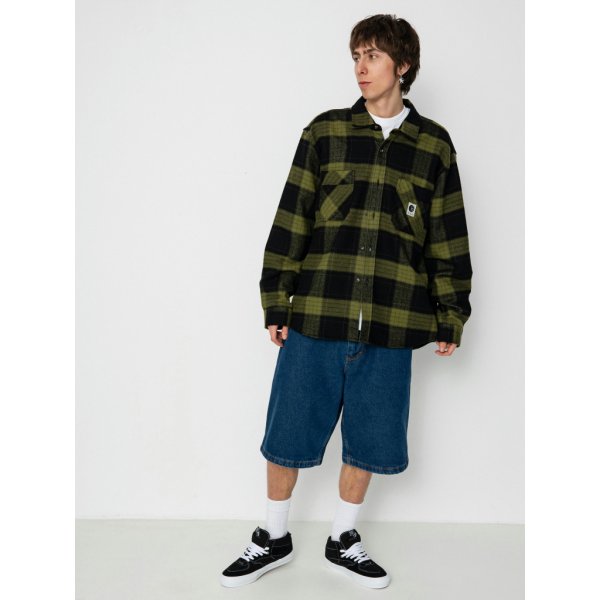 Pánská košile Polar Skate Mike Flannel (black/army green)