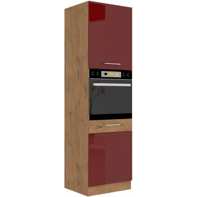 Falco Kuchyňská skříňka pro vestavnou troubu Vega 60DP210-2F dub lancelot bordo lesk