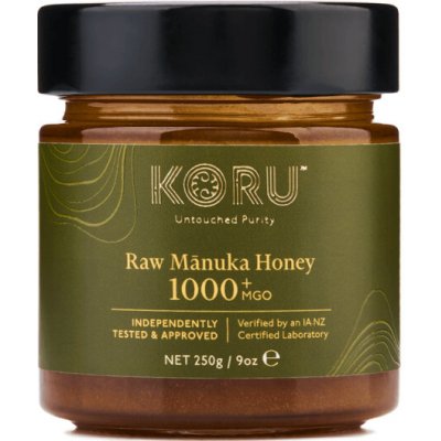 KORU RAW MANUKA HONEY -250g (MGO od 300+ do 1500+) MGO: MGO - 1000 – Sleviste.cz