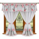 BytoTex Hotová záclona Milena růžová 400x160 cm – Hledejceny.cz