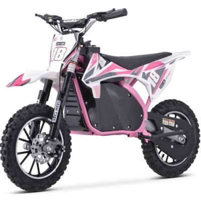 Mamido Elektrická motorka Cross Trail King 800W 36V růžová – Zboží Dáma