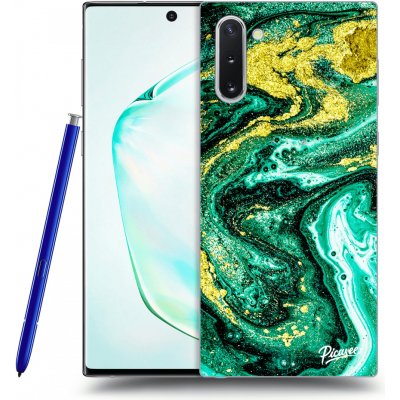 Pouzdro Picasee silikonové Samsung Galaxy Note 10 N970F - Green Gold čiré