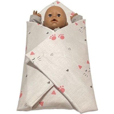 SDS Rychlozavinovačka pro panenky Kočičky bílá /Polyester 60x60 cm – Zboží Mobilmania