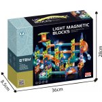 Alltoys Kuličkodráha magnetická se světlem 110 ks – Zboží Živě