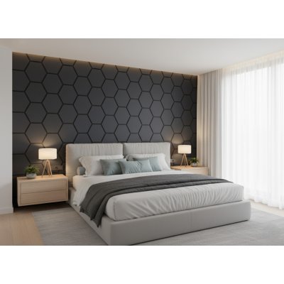 Horve Akustický panel Hexagon 620x760 mm - šedý – Hledejceny.cz
