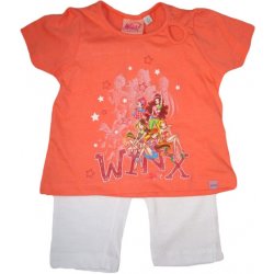 Krásný dětský set Winx pro holky tričko a legíny oranžový