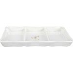 by inspire Porcelánová degustační miska Zlatá Koleda 2025 3 sekce bílá 21 x 9 cm – Zboží Mobilmania