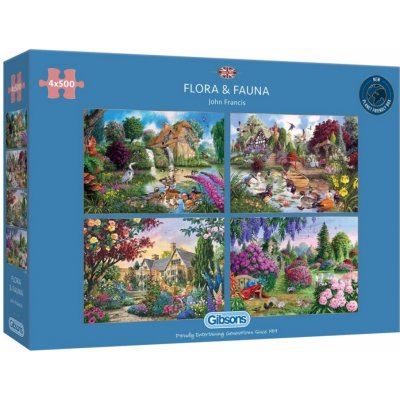 GIBSONS Flora & Fauna 4 x 500 dílků – Hledejceny.cz