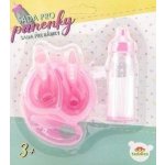 Teddies Sada pro panenky plast lahvička miska s příborem – Zboží Dáma