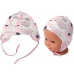Baby Nellys Bavlněná čepička na zavazování Sloníci růžová – Hledejceny.cz