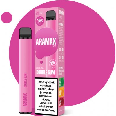 Aramax Bar 700 Double Gum 20 mg 700 potáhnutí 1 ks – Zboží Mobilmania