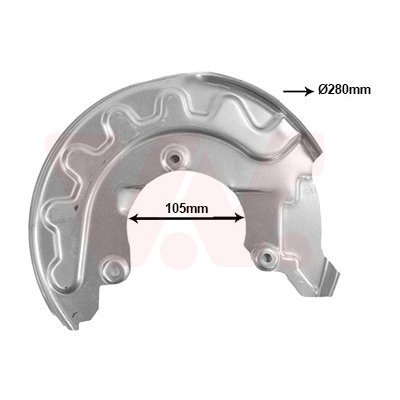 Ochranný plech proti rozstřikování, brzdový kotouč VAN WEZEL 5814371 – Sleviste.cz