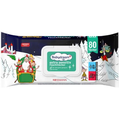 Babydream Vlhčené ubrousky extra sensitive s pop-up uzávěrem, různé druhy 80 ks – Hledejceny.cz