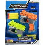 Teddies pistole 2ks 12cm plast na pěnové náboje 6ks nabojů na kartě – Hledejceny.cz