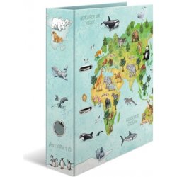 Reas Pack Pořadač pákový A4 - Animals - 7cm - Mapa světa