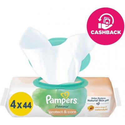 Pampers Harmonie Protect & Care čisticí ubrousky 4 x 44 ks – Zboží Dáma