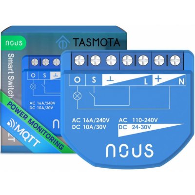 Nous B2T WiFi spínač/relé 1CH, měření spotřeby, Tasmota podpora Matter NOUS-B2T – Zboží Živě