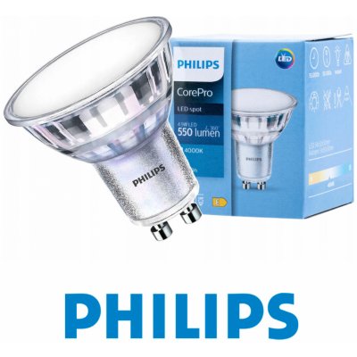 Philips LED žárovka Corepro Premium GU10 4,9W 550 Lm neutrální bílá PHL-8719514308657 – Hledejceny.cz