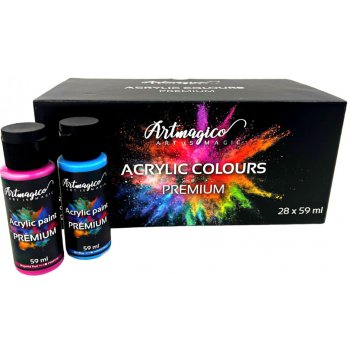 Artmagico Sada Akrylové barvy Premium 28 ks