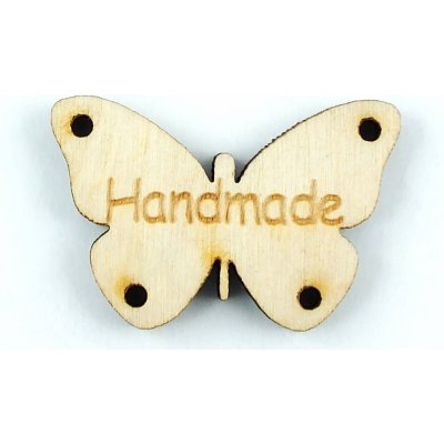 Cedulka MOTÝL HANDMADE 30X20mm – Hledejceny.cz