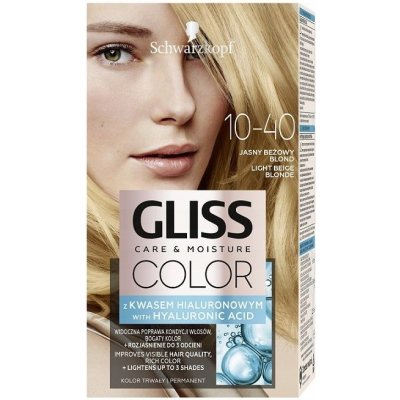 Schwarzkopf Gliss Color 10-40 Světle béžová Blond barvicí krém na vlasy 110 ml