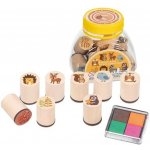 Goki Sada dřevěných razítek s motivem lesních zvířátek – Zboží Dáma