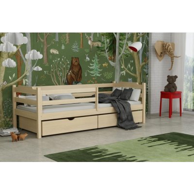 DP - Detske postele Miko 07 borovice masiv s úložným prostorem Barva Přírodní