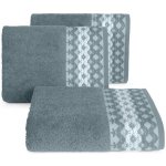 Mybesthome bavlněný froté ručník s bordurou a zirkony Moly 480 gr šedá 50 x 90 cm – Hledejceny.cz