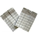 Sleep-well Utěrka Utěrka Negativ Egyptská bavlna bílá/béžová 50x70 cm balení 3 ks 3 ks – Zboží Mobilmania