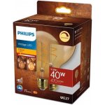 Philips LED filament žárovka E27 G95 5,5W 40W 470lm 2200K stmívatelná, jantarová – Hledejceny.cz