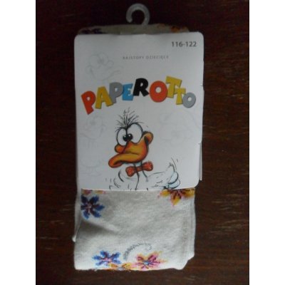 Paperotto dětské vzorované punčochové kalhoty smetanové – Sleviste.cz