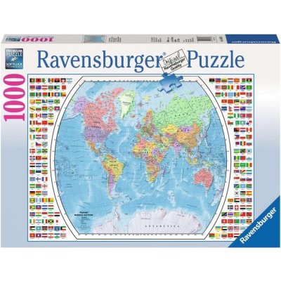 Ravensburger Mapa Politický svět 1000 dílků – Zbozi.Blesk.cz