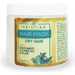 Hristina maska na vlasy pro suché vlasy len kokos a jojobový olej 200 ml