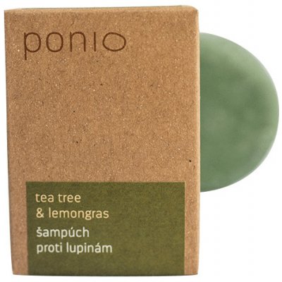 Ponio, Tuhý šampón proti lupům - Tea tree & lemon grass, 30g