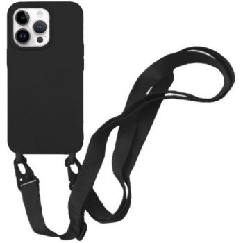 Pouzdro Appleking silikonové s nastavitelným popruhem iPhone 13 Pro - černé