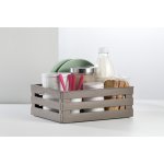 Bama Plastová dekorativní bedýnka TINA 3 - barva hnědá – Sleviste.cz