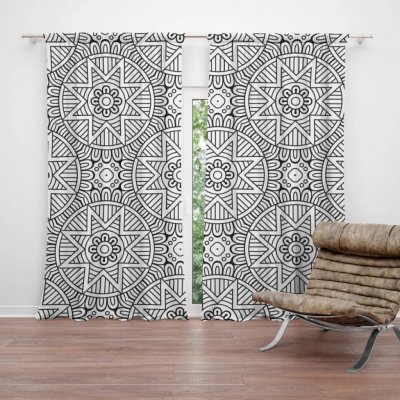 Sablio Závěs Hvězdy mehendi: 2ks 140x250cm – Hledejceny.cz