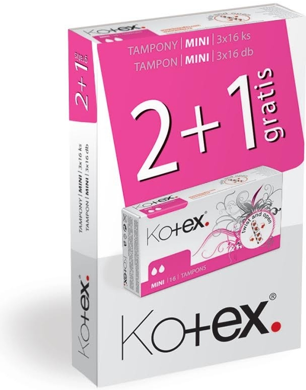Kotex Mini 3 x 16 ks od 119 Kč - Heureka.cz