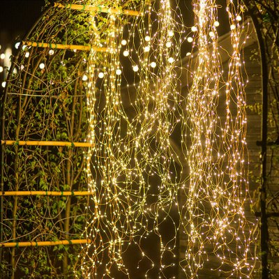 jefety 200-LED vodopád víla světla venkovní zahradní vánoční replika 2m zahradní víla světla
