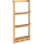 Casaria Závěsná polička do koupelny BAMBOO. 28,5x10x70cm, 3 police, hnědá 107928 – Zboží Dáma