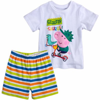 Dětské pyžamo PEPPA PIG SCOOTER bílé – Sleviste.cz